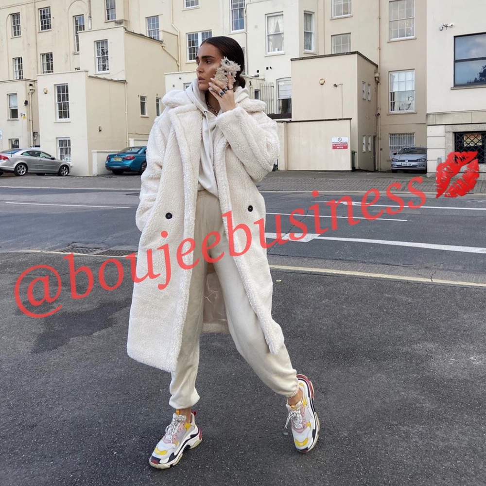 H&M Hooded Faux Fur Teddy Coat - Picture 6 of 8